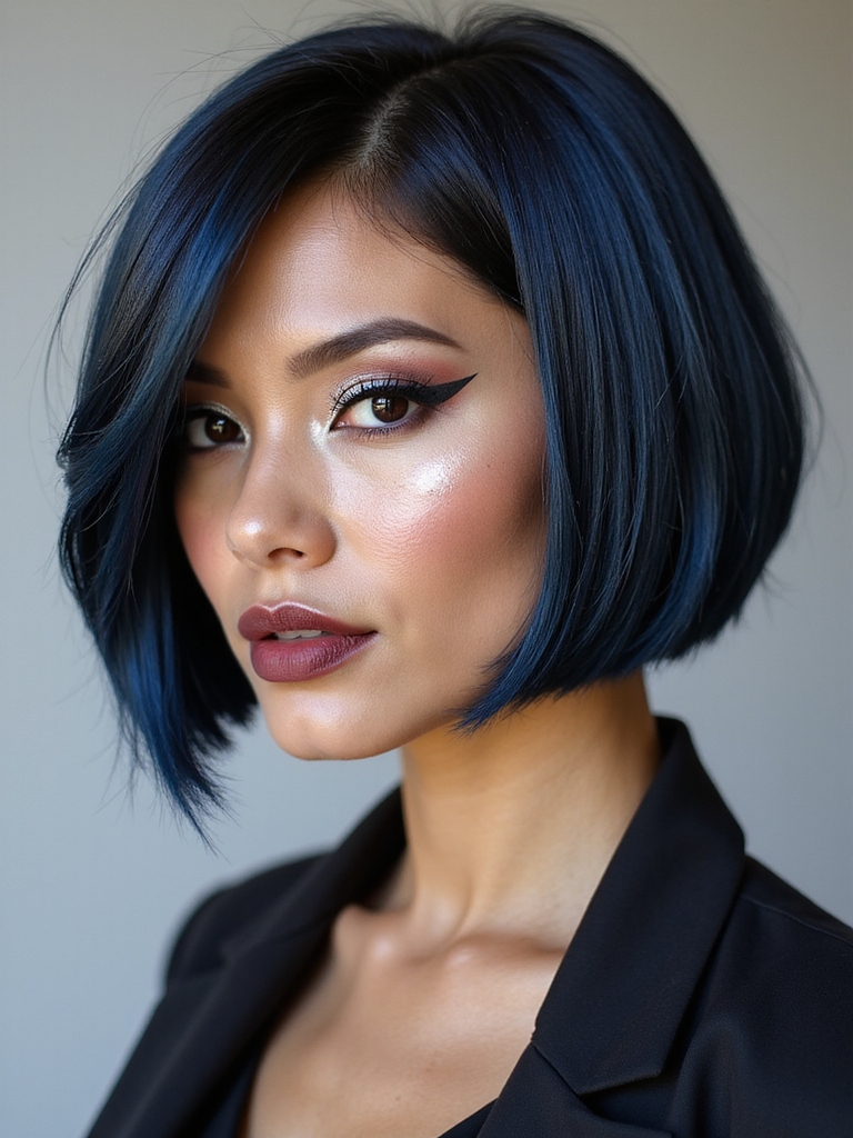 severe angled asymmetric bob