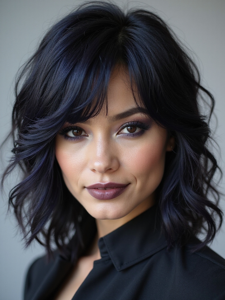 shaggy layered mullet hybrid