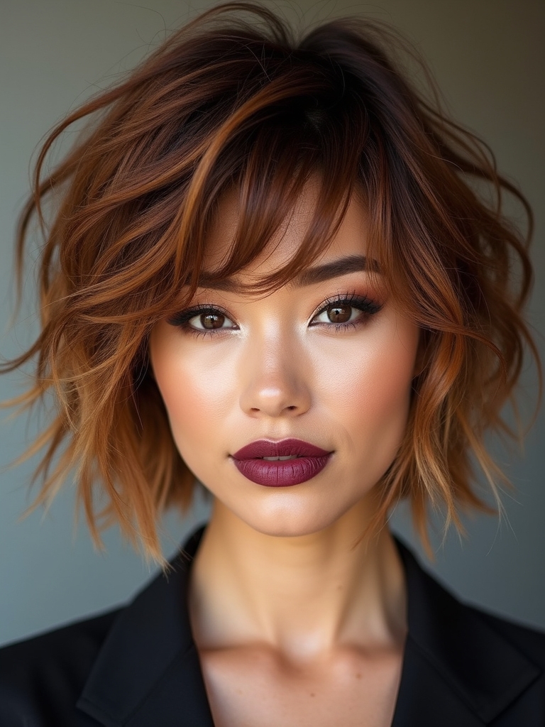 shape tailored shaggy bob