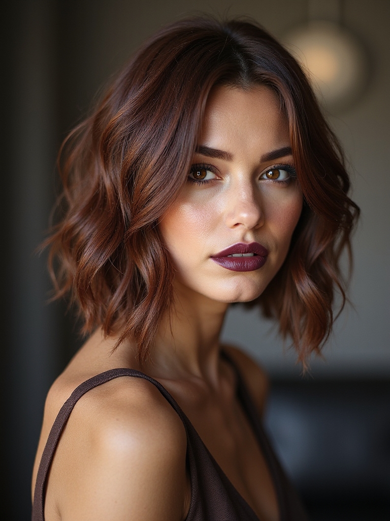 sharp angled sculpted long bob