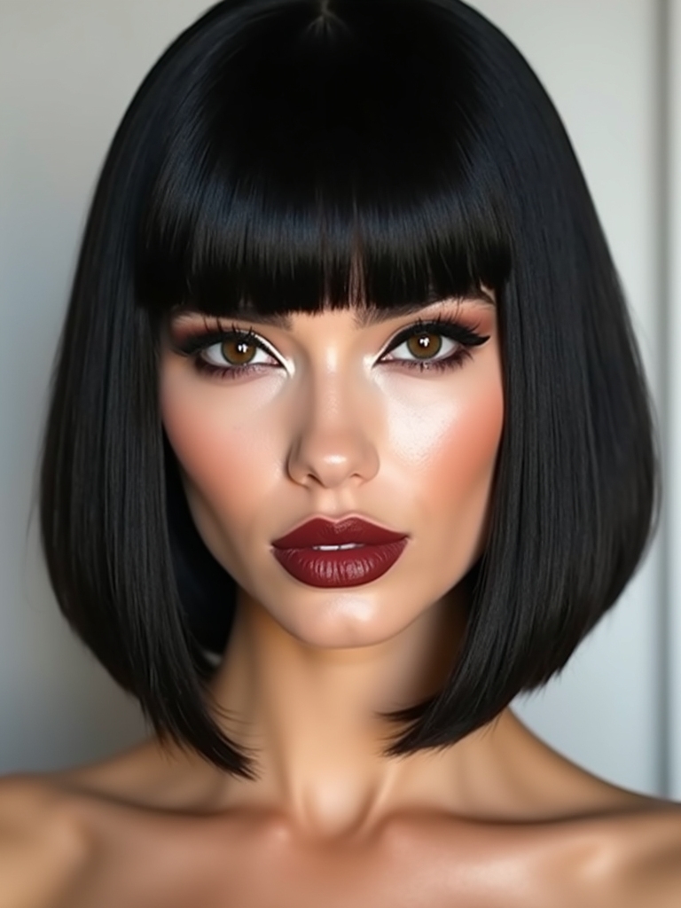 sharp graduated bob micro fringe
