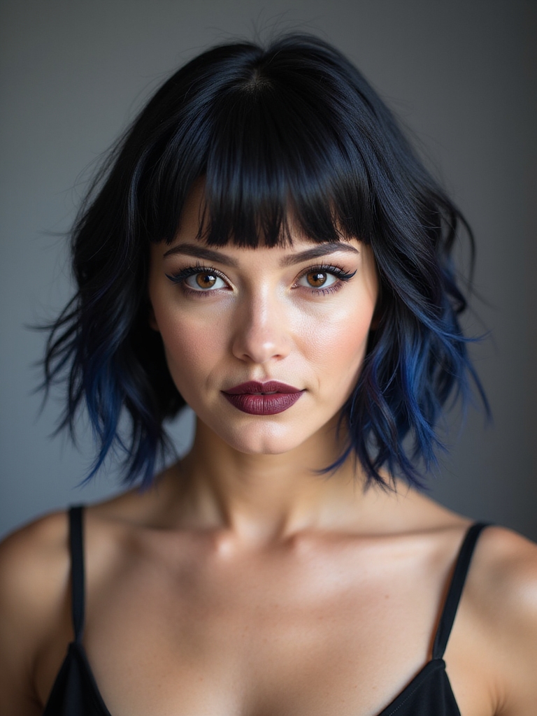 sharp textured inverted bob