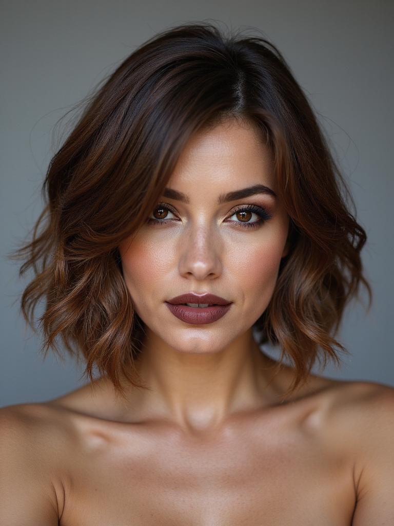 short bob dramatic side part