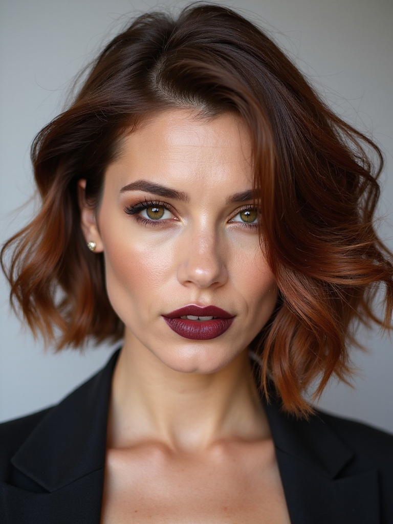 short bob sculpts thick hair