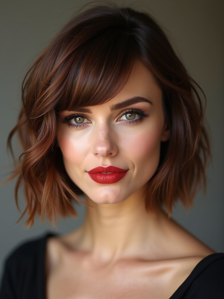 short bob with bangs