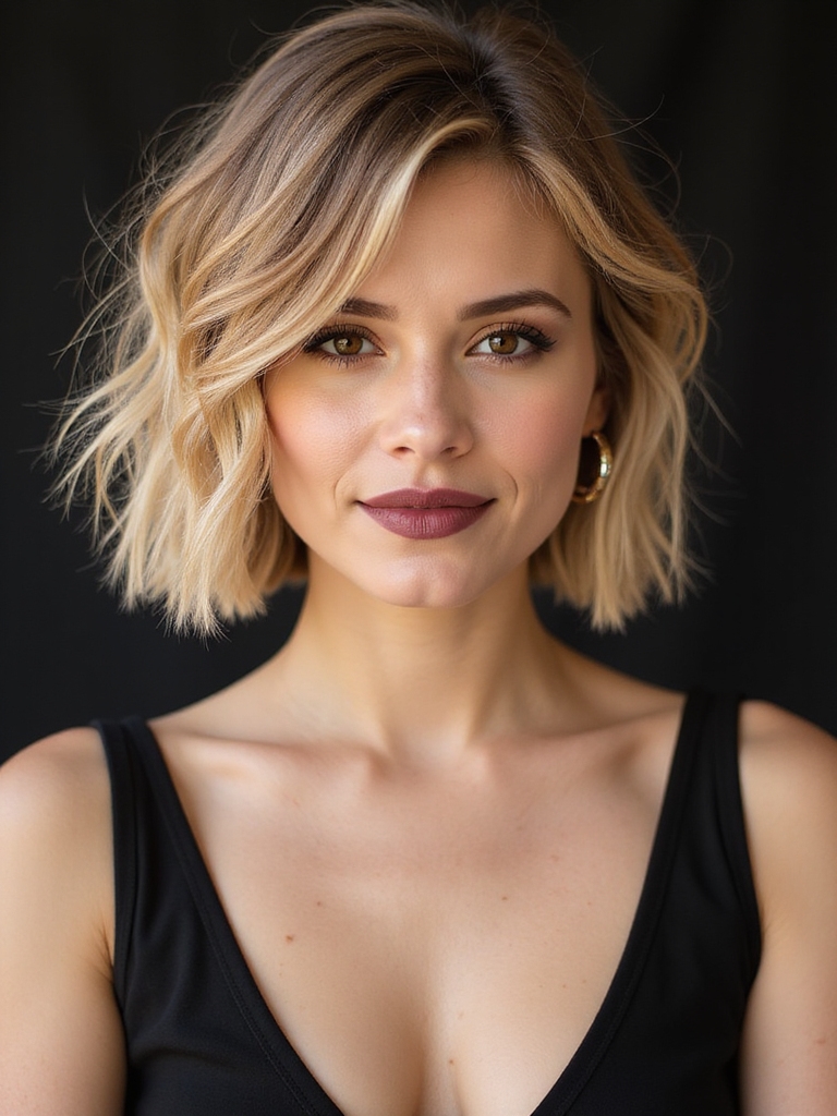 short choppy bob wispy ends