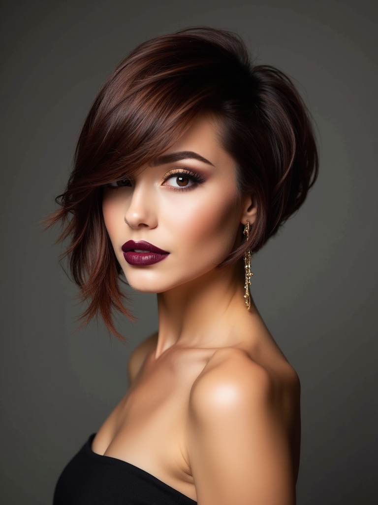 short pixie bob deep sidepart
