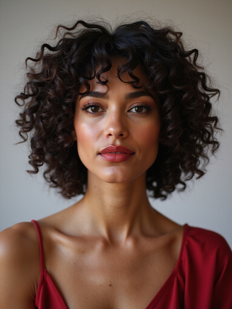 short shaped low maintenance curls