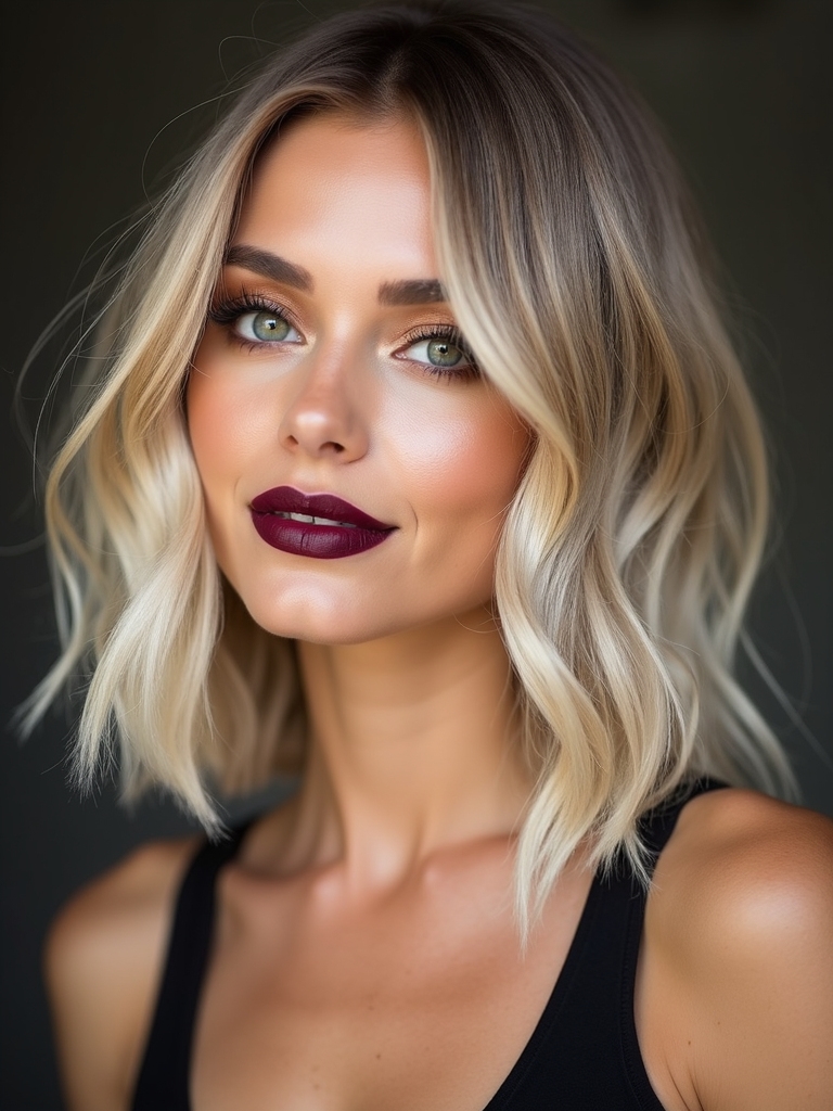 shorter collarbone length bob