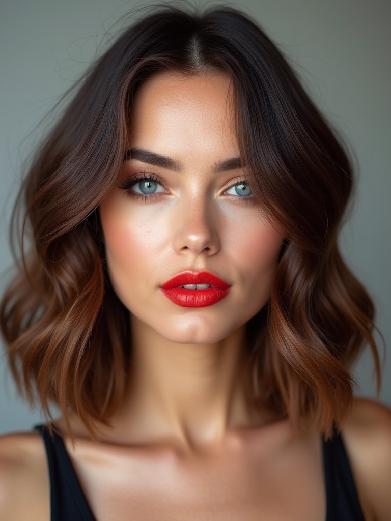 shoulder grazing wavy bob