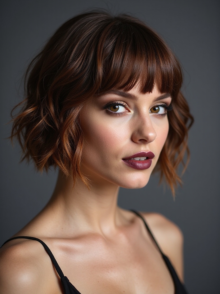 side swept bangs soften features