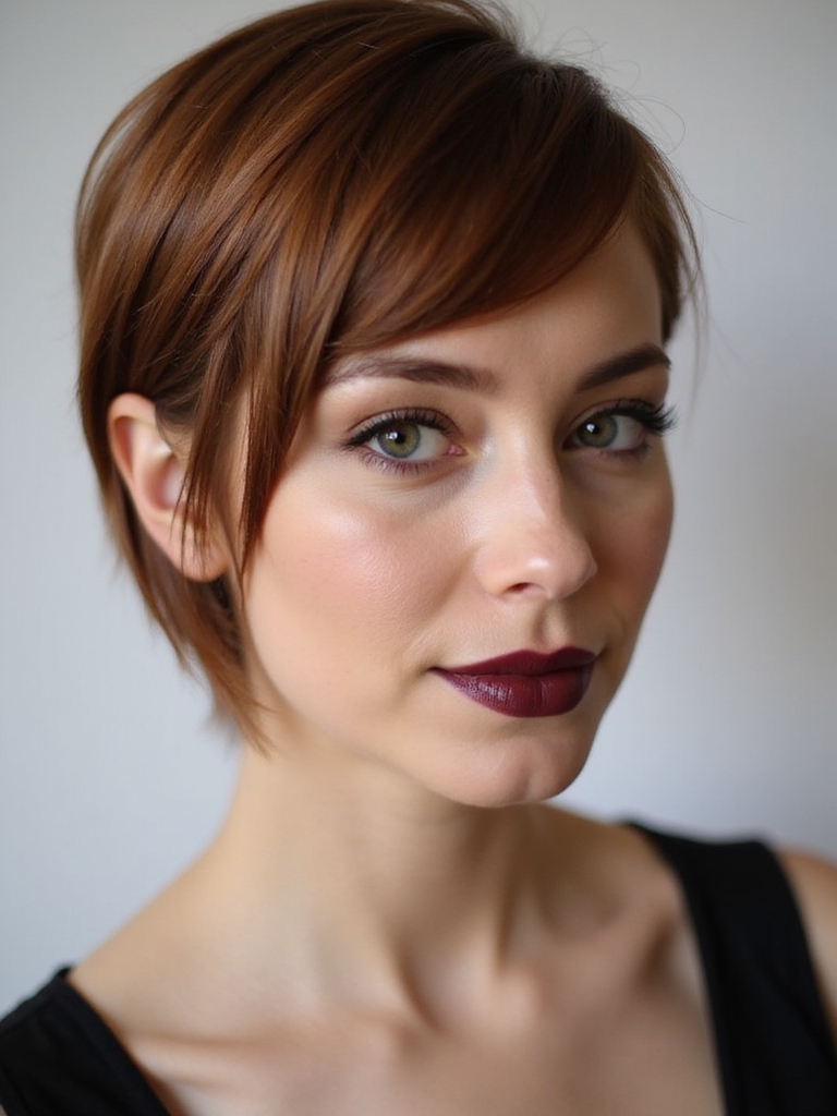 side swept face framing layers
