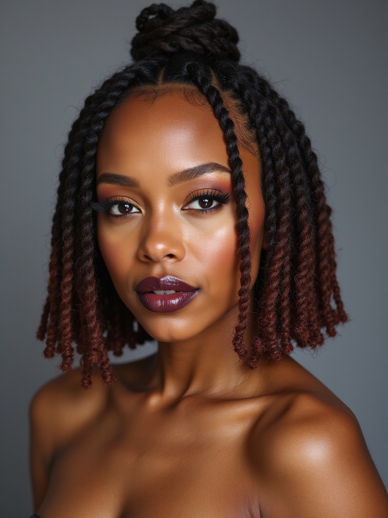 side swept sculpted undercut knots