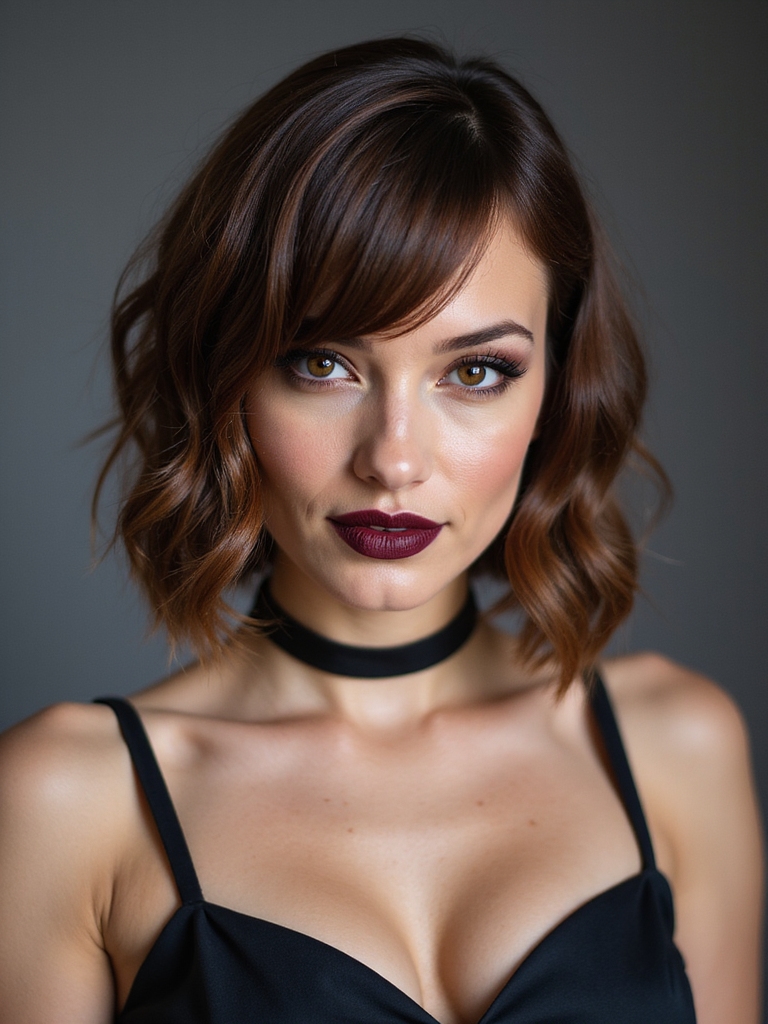 slanted chic chin grazing bob