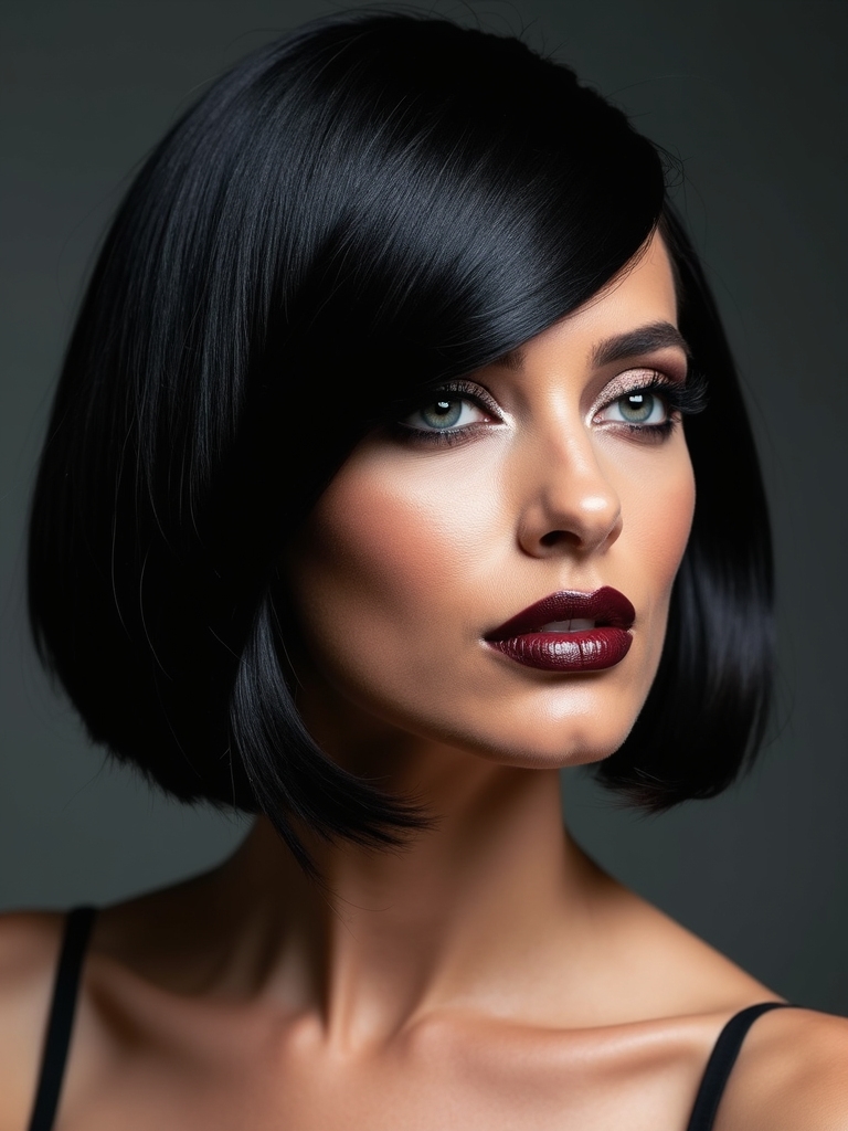 sleek asymmetric angular bob pixie