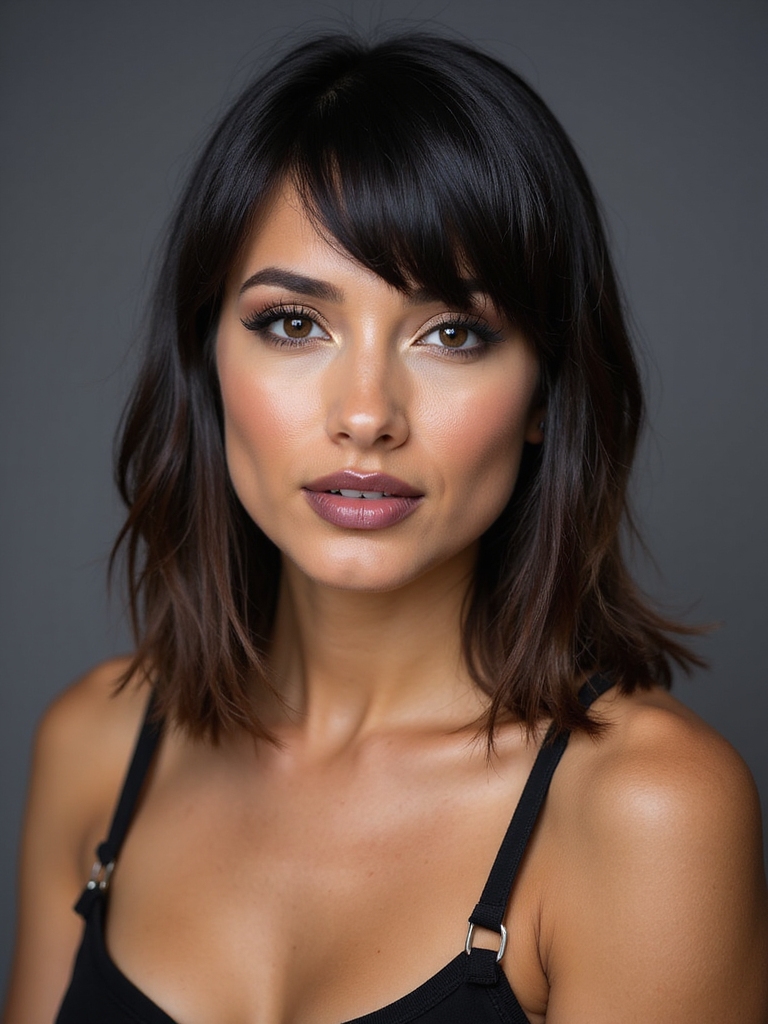sleek blunt front tapered back