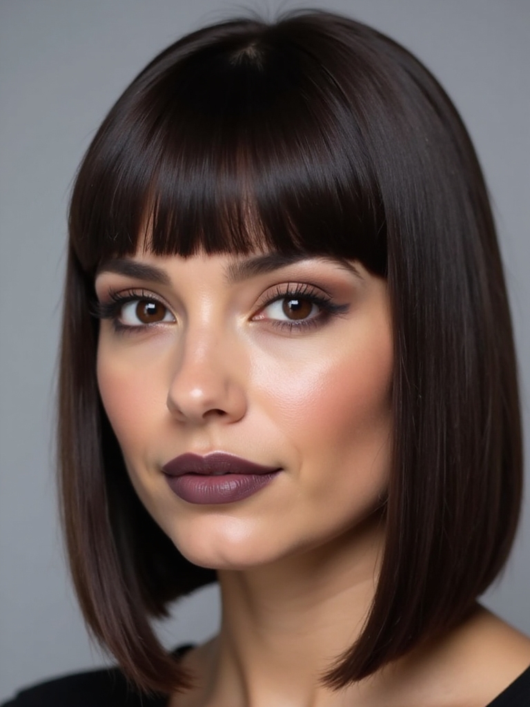 sleek blunt medium bob