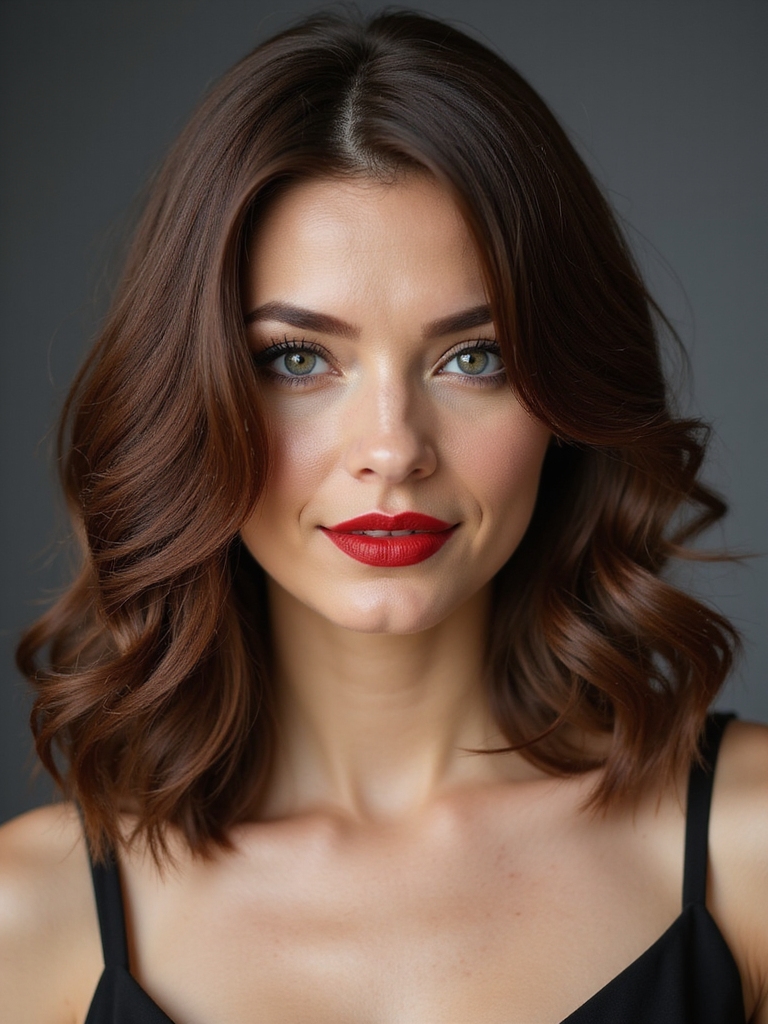 sleek chin skimming curled bob