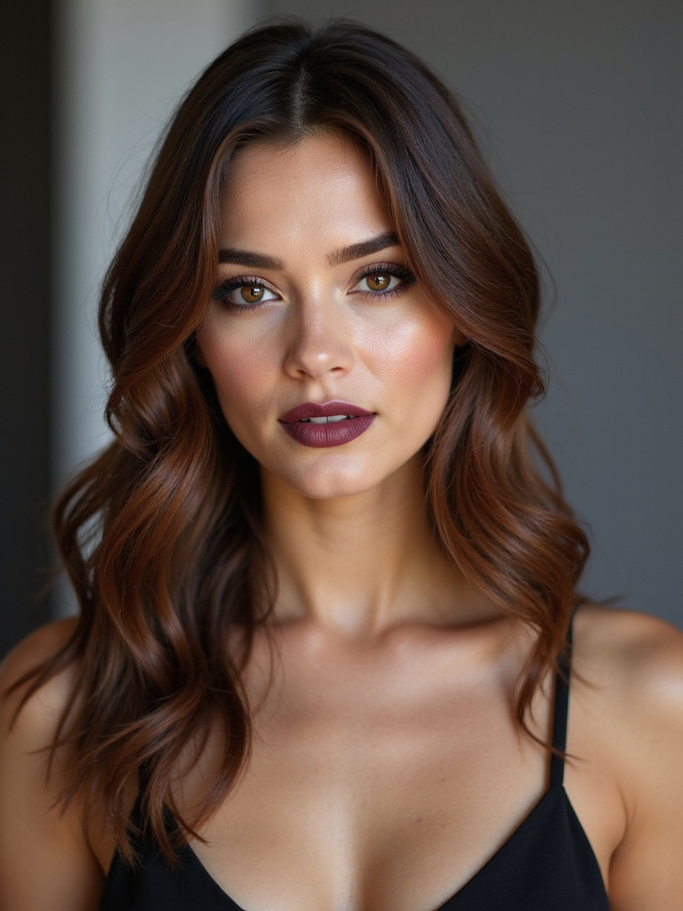 sleek elegant long wavybob