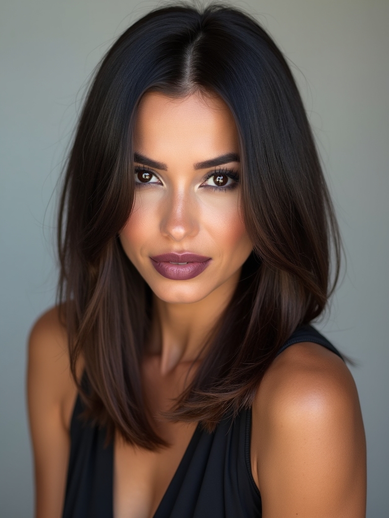 sleek glassy inverted bob