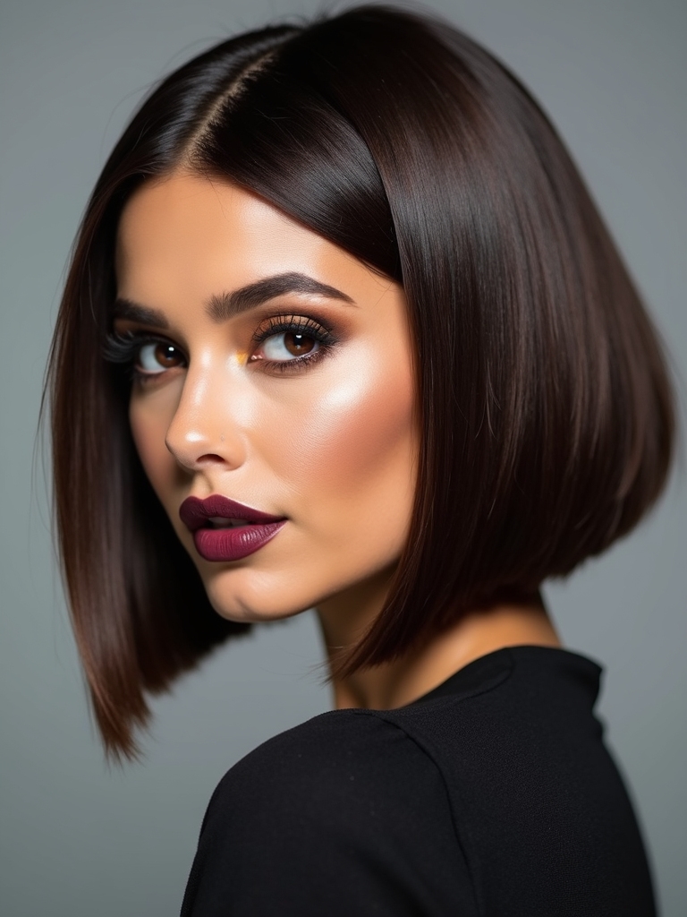 sleek lob with lift