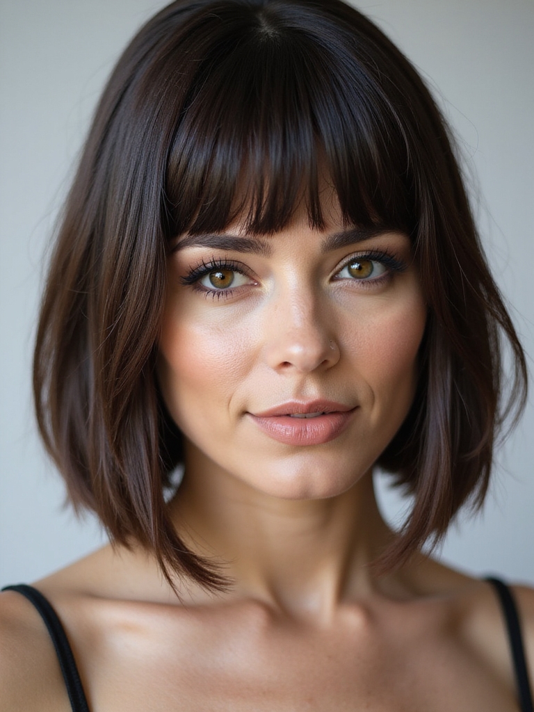 sleek low maintenance blunt bob