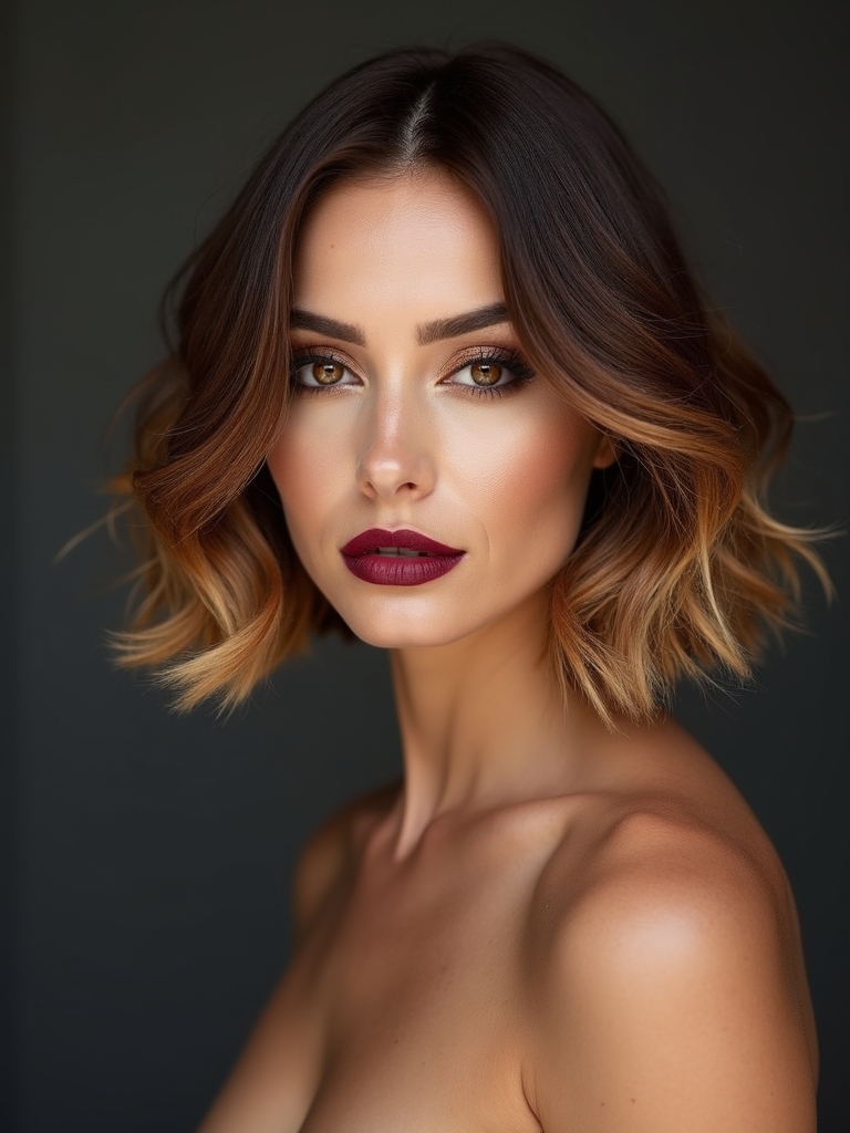 sleek low maintenance chin bob