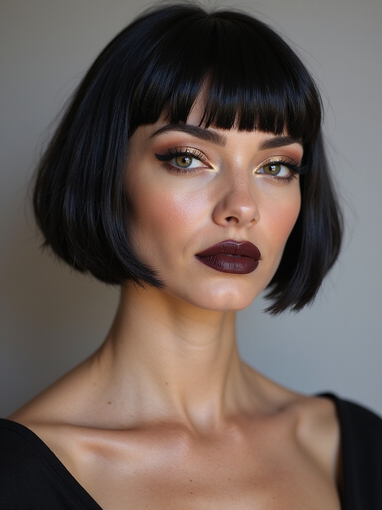 sleek micro bob with undercut