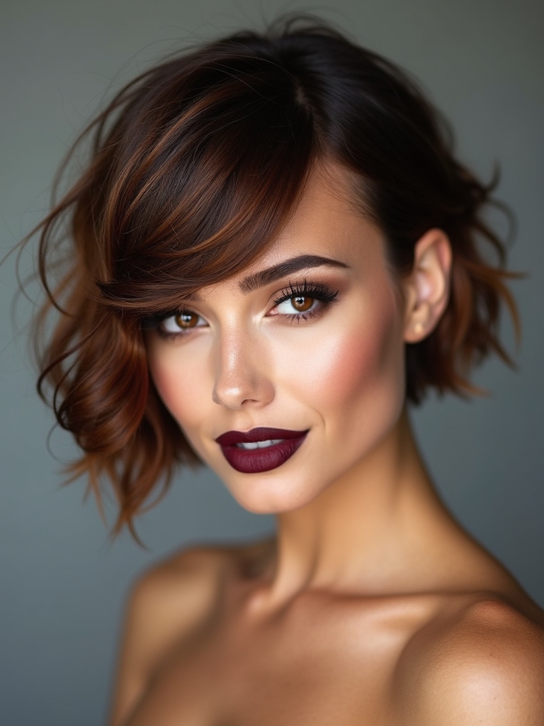 sleek polished rebellious short bob