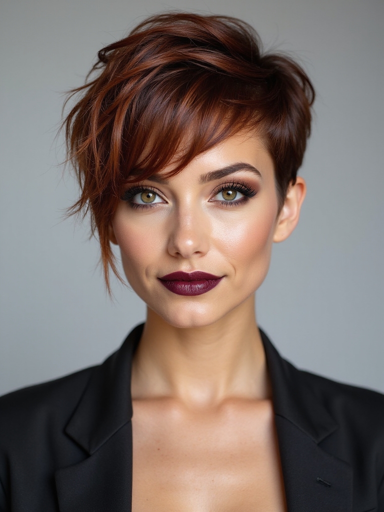 sleek sides messy top