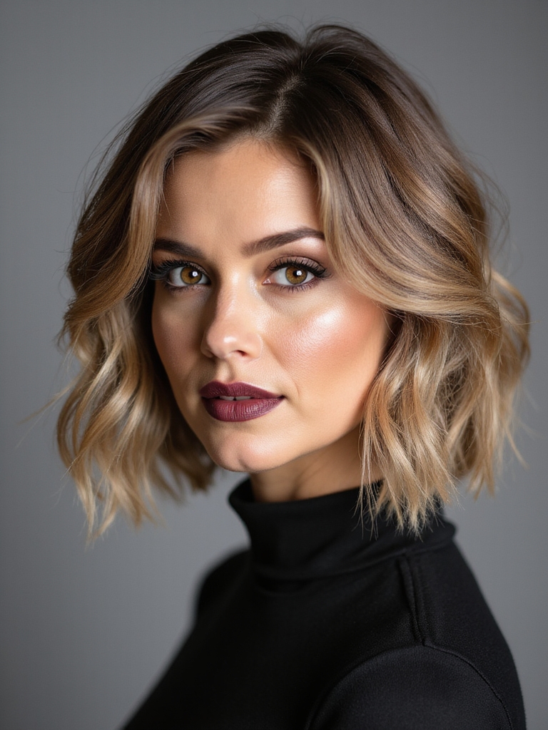 soft blended layered bob