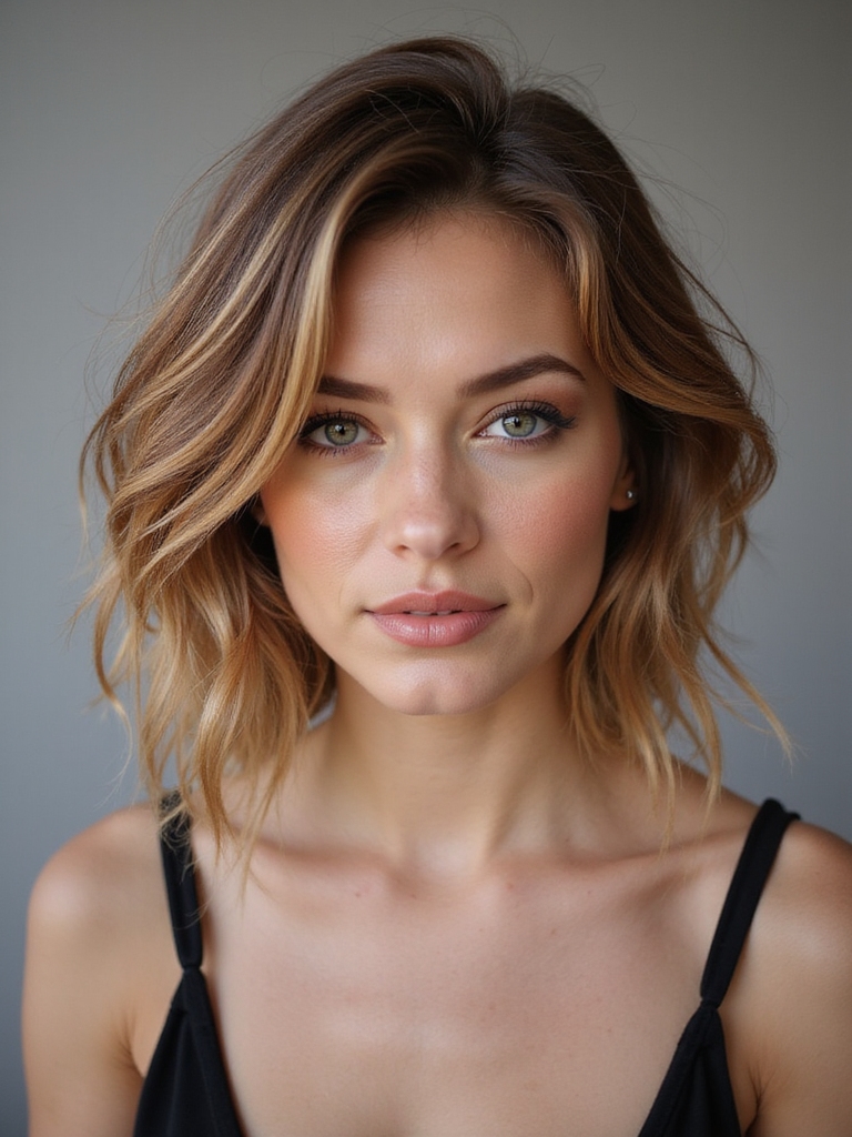 soft face framing dimensional highlights