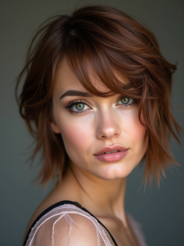 soft face framing side swept bangs