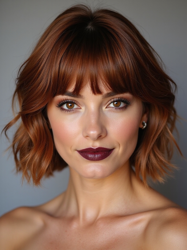 soft graduated bob feathered fringe
