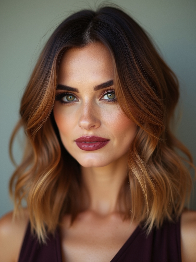 soft graduated face framing layers