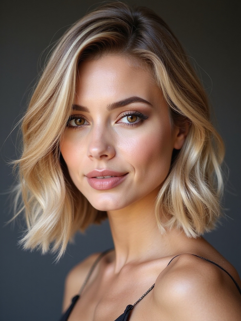 soft graduated layers blunt fringe