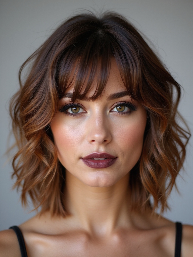 soft layers curtain bangs