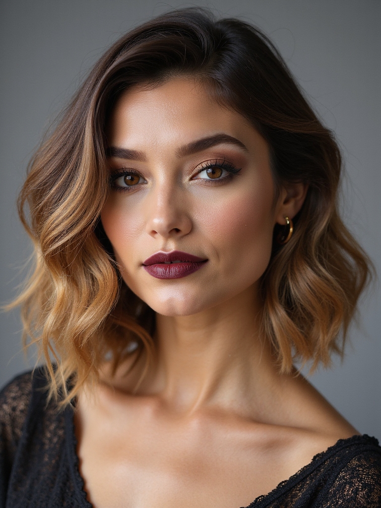 soft ombr layered bob