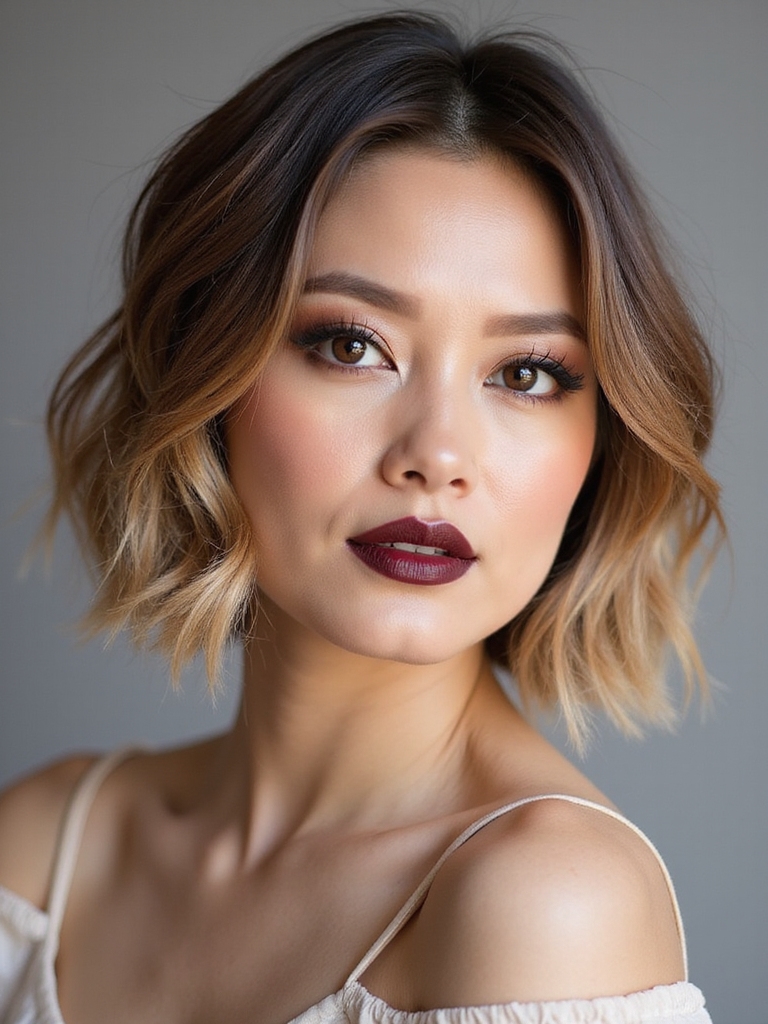 stacked bob adds volume