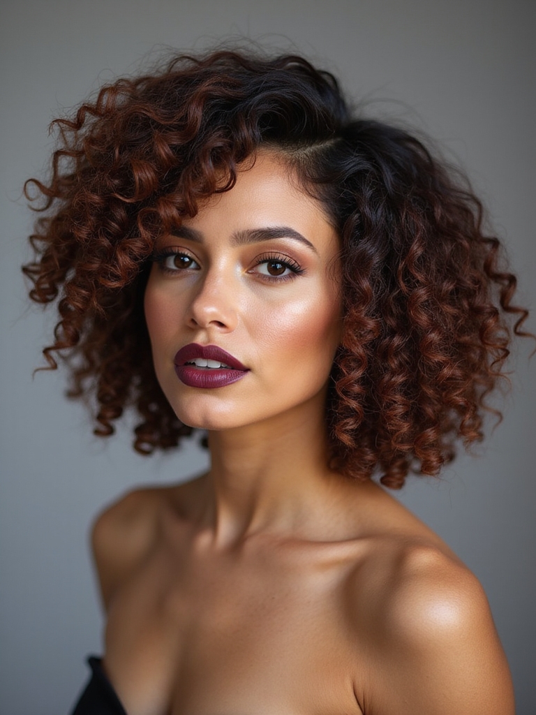 stacked bob for curls
