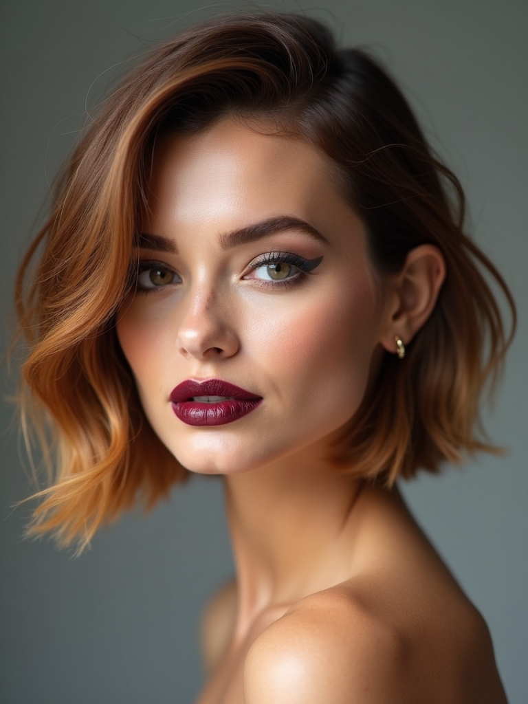 stacked nape tapered volume