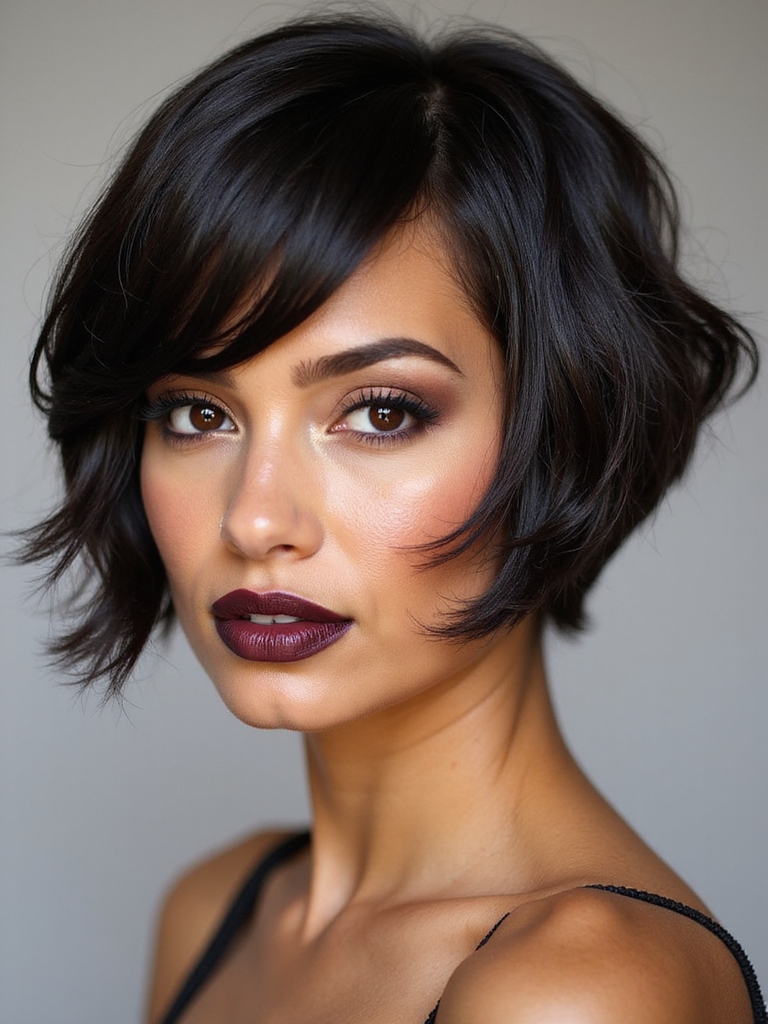 stacked sculpted graduated bob
