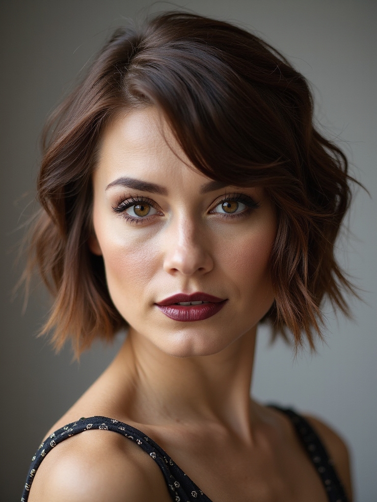 stacked textured pixie hybrid