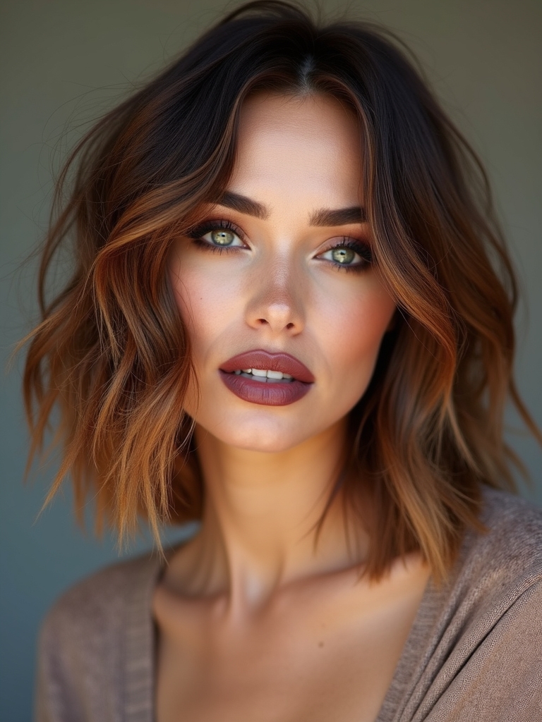 stylish textured medium bob