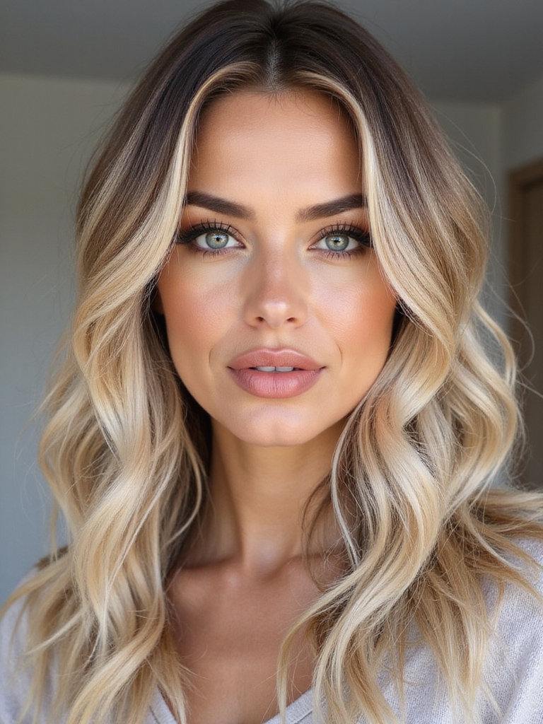 subtle beige balayage bob