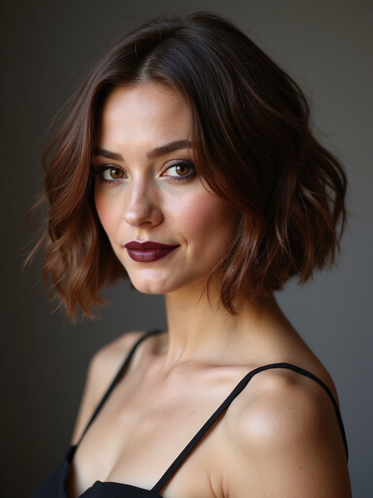 subtle graduated angled bob transition