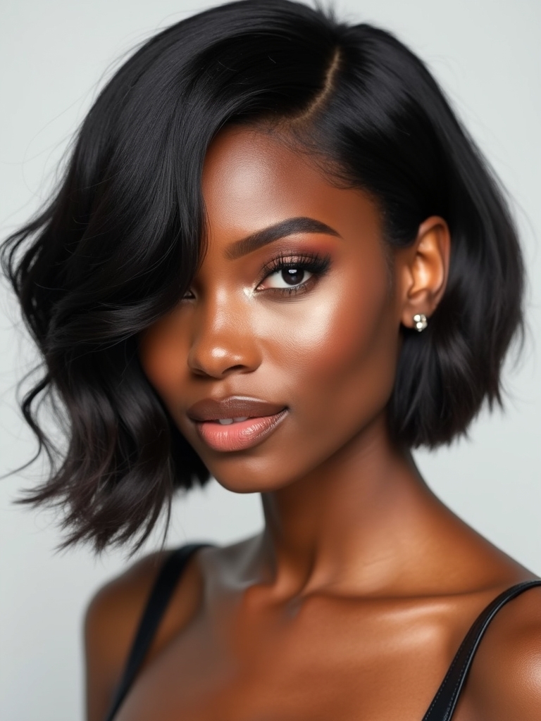 subtle lifted glossy asymmetry