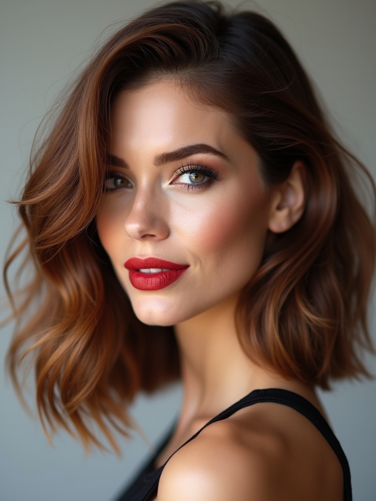 subtle undercut asymmetrical bob