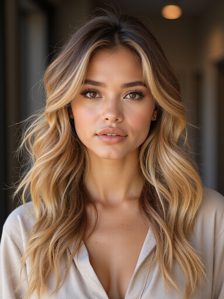 sun kissed textured long shag