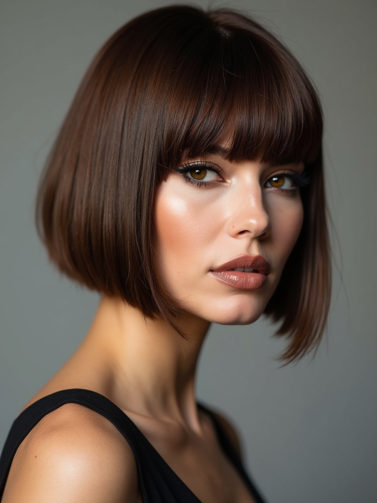 tapered nape a line bob